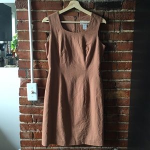 Peachy terra-cotta linen dress